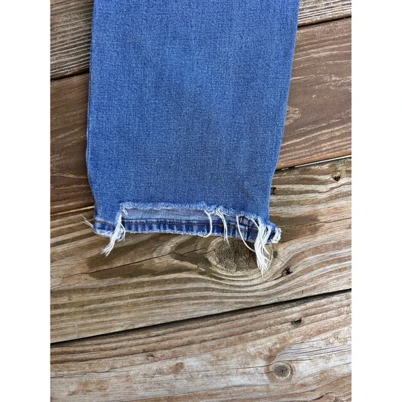 Abercrombie & Fitch Ankle Straight Ultra High Rise Distressed Jeans 31 Short - Picture 4 of 4
